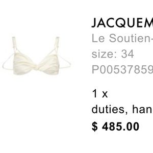 Jacquemus twist front bralette